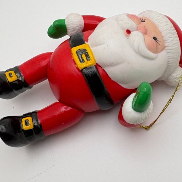 Vintage Avon Santa Claus Christmas Tree Ornament Jolly Festive Jointed Arms Legs - Picture 4 of 7